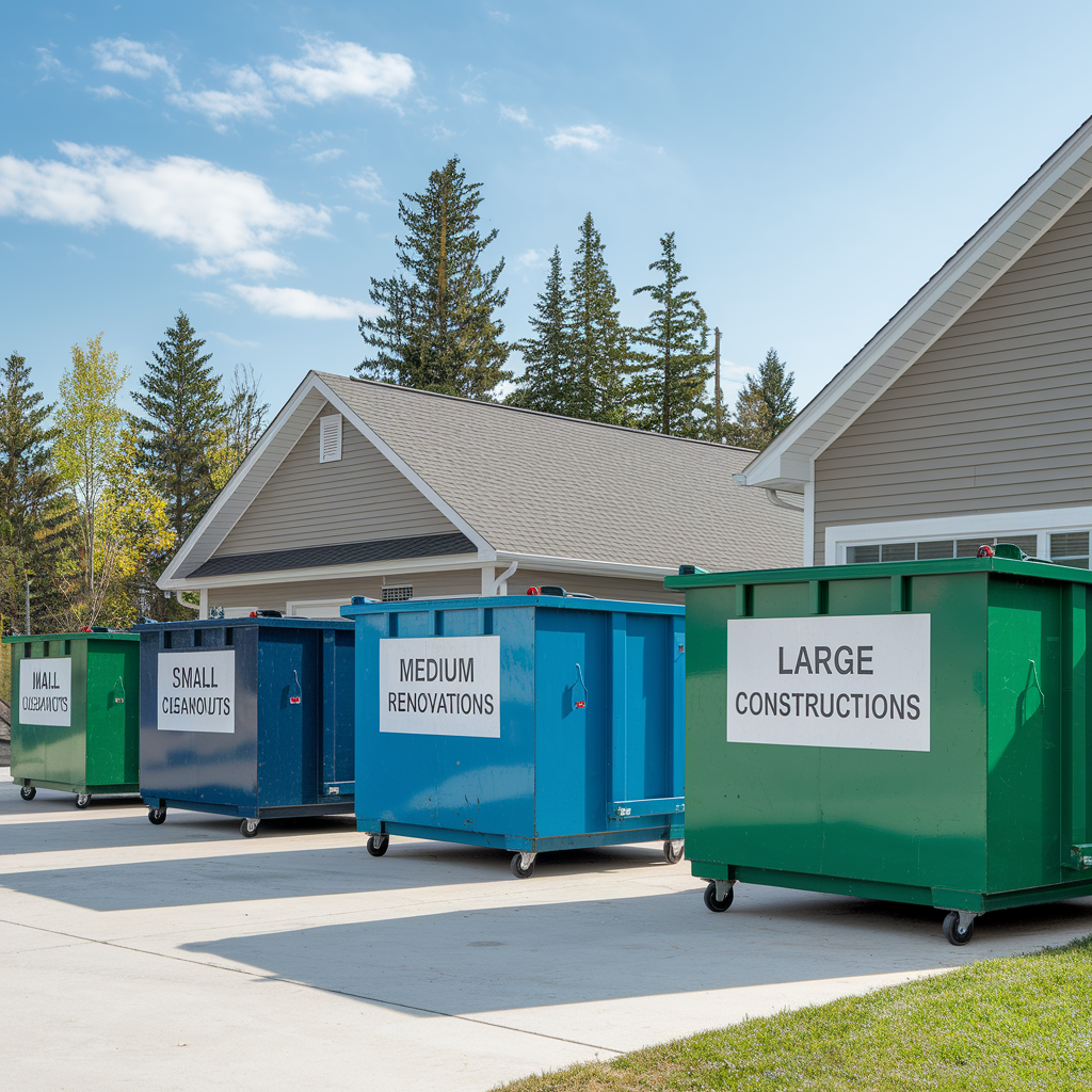 Dump It dumpster size options for cleanouts, renovations, and construction