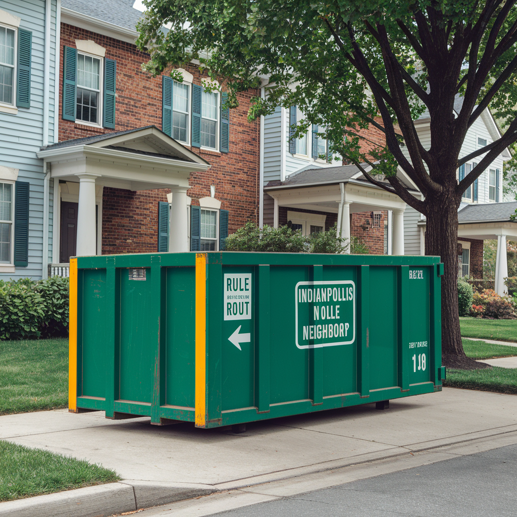 Dump It dumpster rental in Indianapolis neighborhood