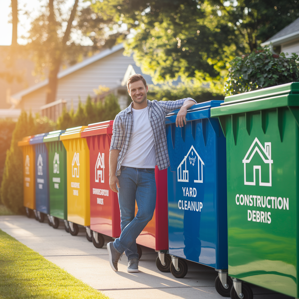 Dump It dumpster size options for yard cleanup and construction debris
