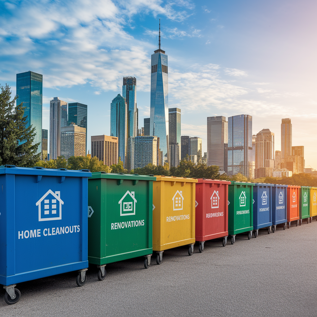 Dump It dumpster sizes for home cleanouts and renovations in urban areas