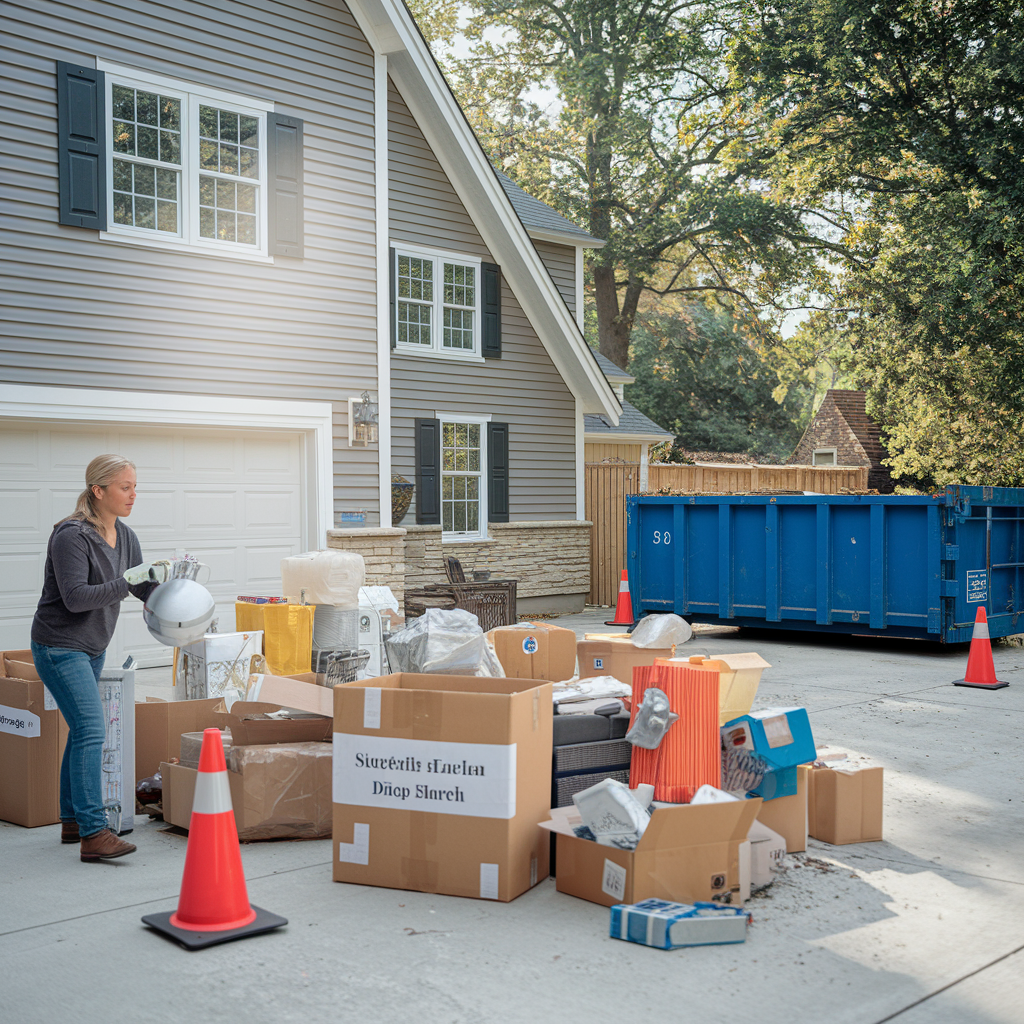 Dump It driveway dumpster rental for organized waste sorting
