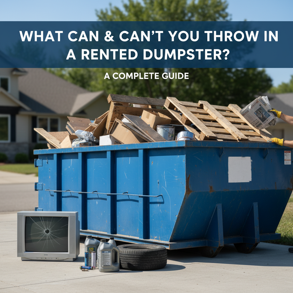 Dumpster rental guide: Acceptable & prohibited waste, trash, junk, debris.