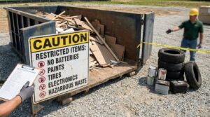 Professional illustration of Why Roll-Off Dumpster Restrictions Matter
